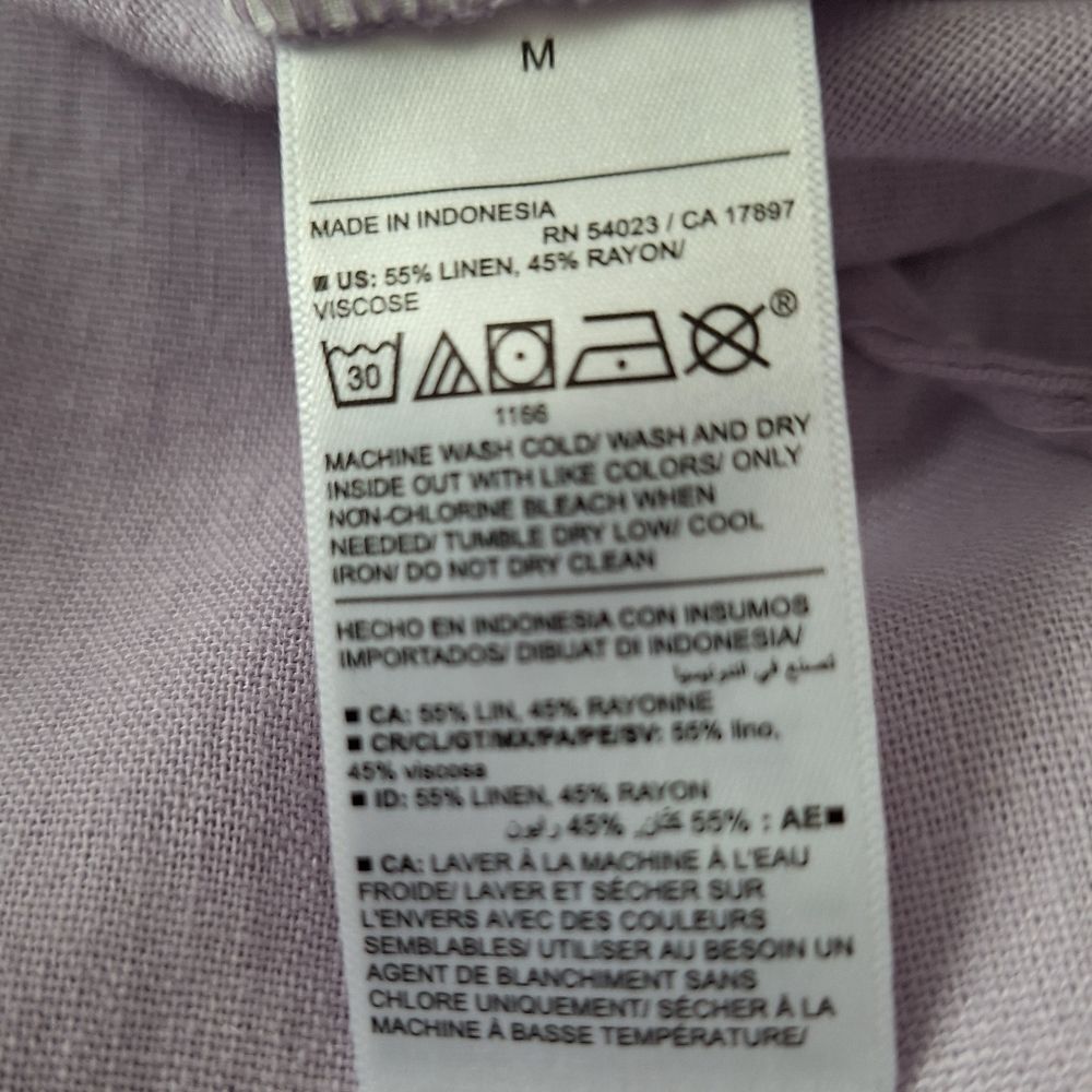 NWT Old Navy M Lavender Wide-Leg Linen Pants - Picture 8 of 8